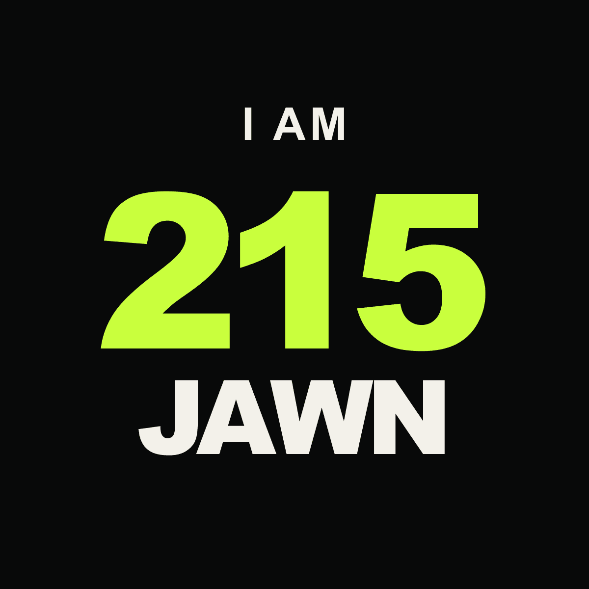Current square I AM 215 JAWN profile mark