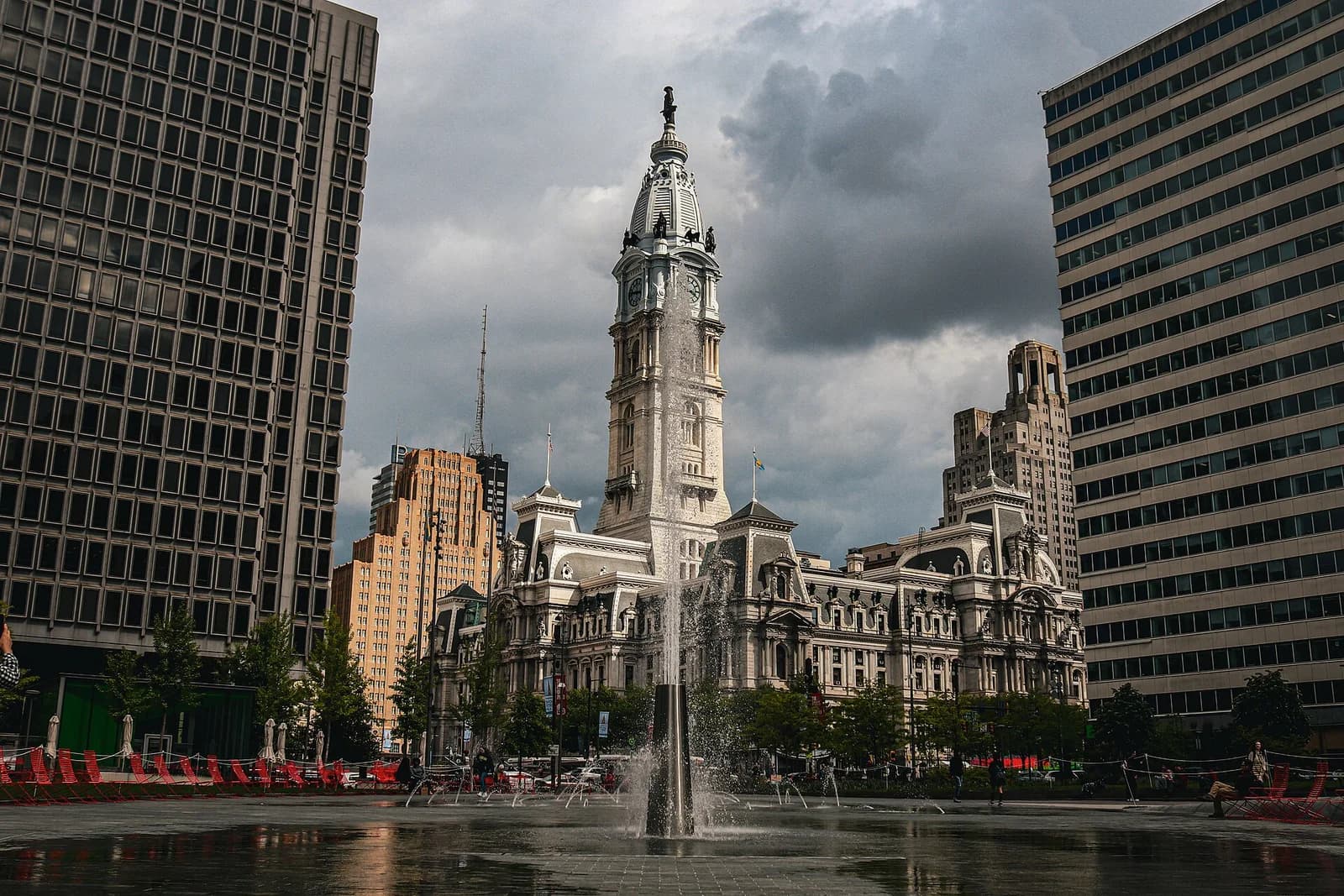 Philadelphia City Hall viewed from LOVE Park in Center City