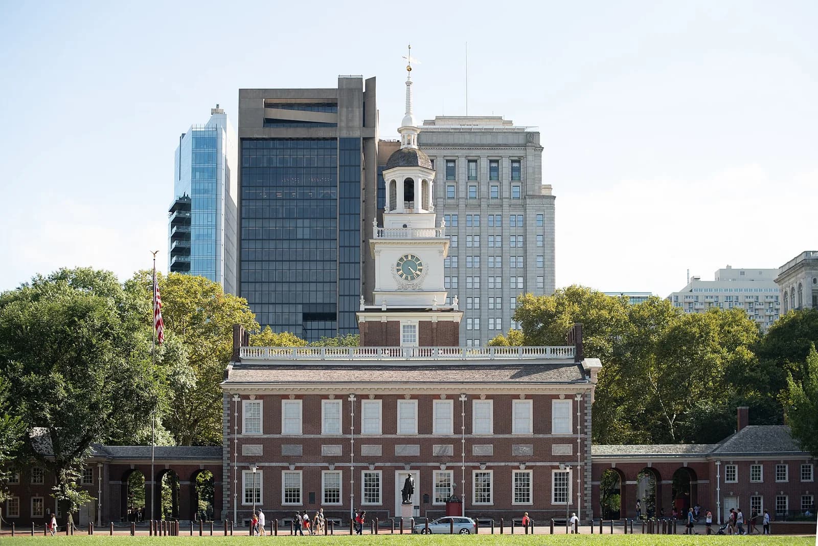 The exterior of Independence Hall in Philadelphia's Old City