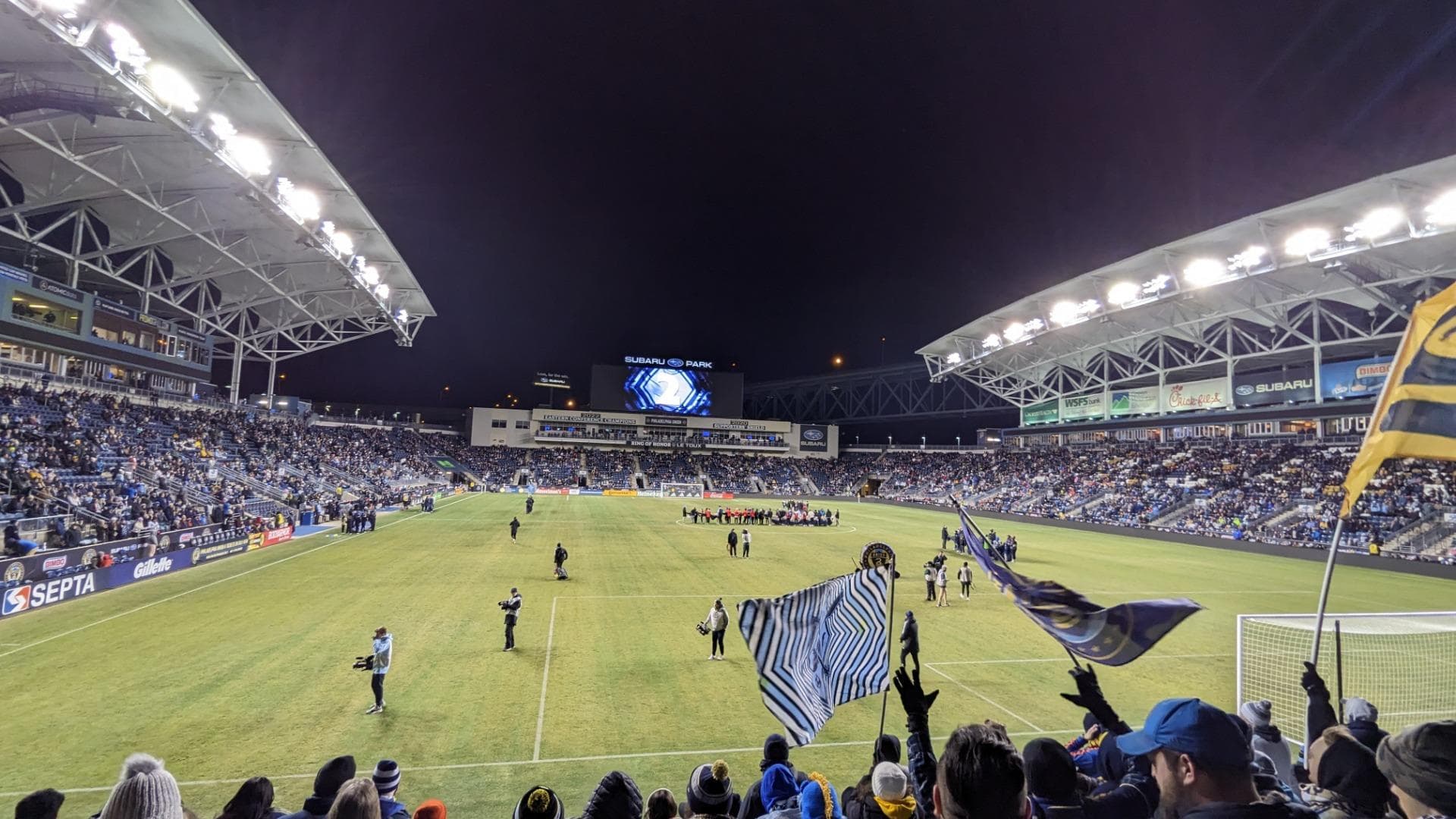 A Philadelphia Union match viewed from the stands at Subaru Park