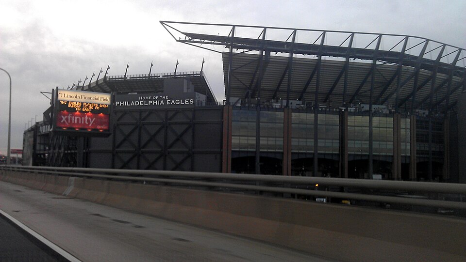 Lincoln Financial Field photographed from outside the stadium in South Philadelphia